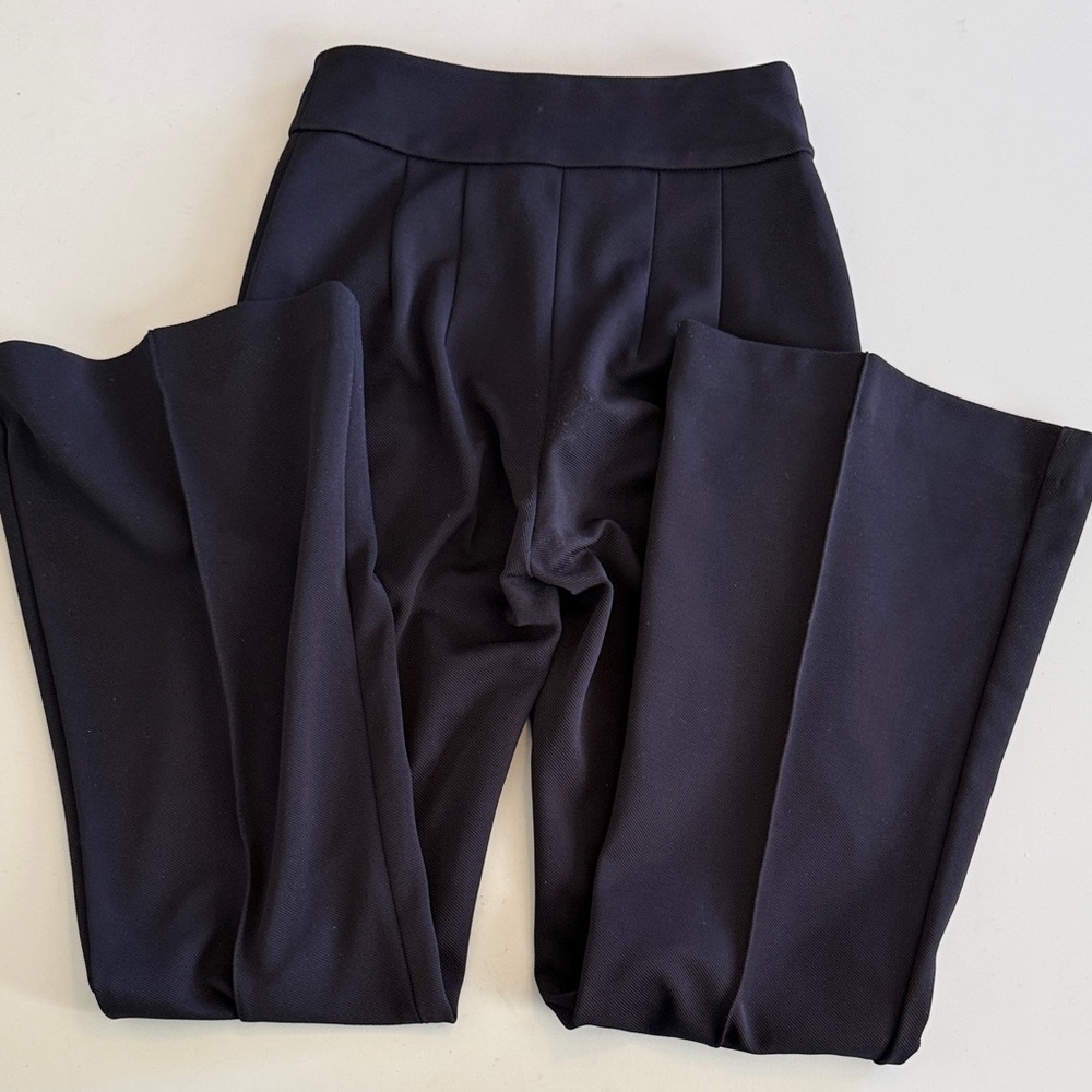 Express Wide Leg Pants in Navy with Gold Buttons - Picture 4 of 6